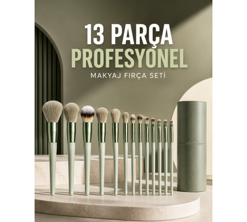 Profesyonel Makyaj Fırça Seti 13 Parça Yumuşak Kıllı Fırça Seti Far Fırçası