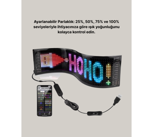 RGB LED Panel Renkli Işık Efektli Dekoratif Aydınlatma