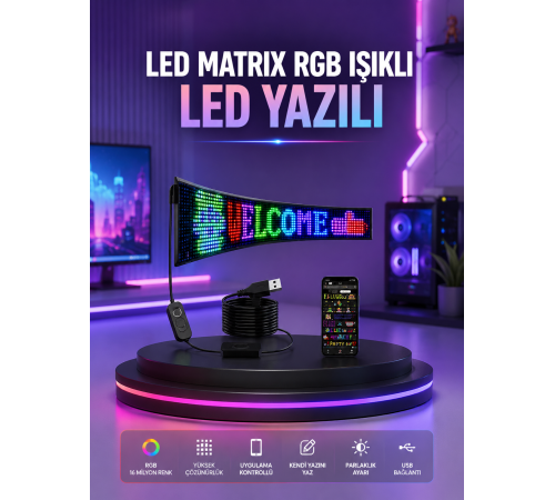 RGB LED Panel Renkli Işık Efektli Dekoratif Aydınlatma