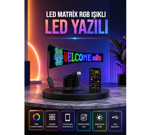 Şık ve Fonksiyonel RGB LED Panel Canlı Renk Yansımalı Işık Sistemi