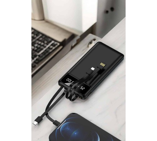 Powerbank 20.000 Mah LCD Ekran USB Lightning Type-C Uyumlu İOS ve Android