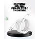Dayanıklı Dış Kaplamalı 30W 5.0A Type-C Hızlı Şarj ve Data Kablosu