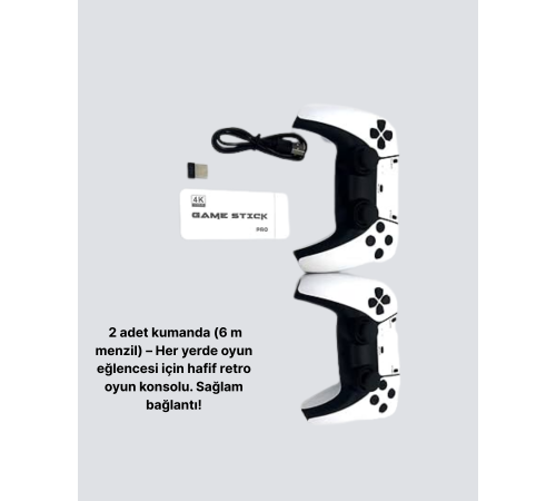 HDMI ve Kablosuz Kontrolcülü 20.000 Oyunlu Retro Oyun Konsolu