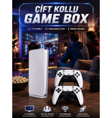 3D Çift Oyun Kollu 4K HD Ekran Nostaljik 20.000 Oyunlu Beyaz Game Box