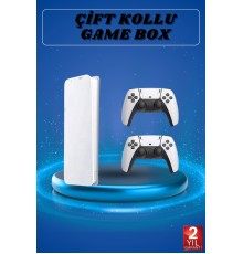 3D Çift Oyun Kollu 4K HD Ekran Nostaljik 20.000 Oyunlu Beyaz Game Box