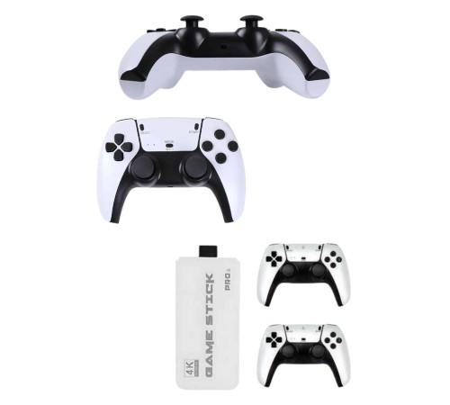 4K HD Görüntü Kaliteli Retro Game Stick 20000 Oyunlu Çift Kollu Beyaz Game Stick