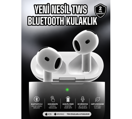 Kablosuz Bluetooth Kulaklık TWS ANC Özelliği Yüksek Ses Kaliteli