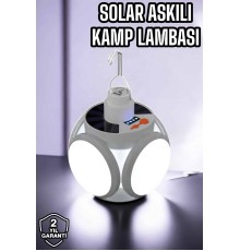 Güneş Enerjili Solar Aydınlatma Kamp Çadır Lambası Şarjlı Ampül Led Şarjlı El Feneri Işıldak