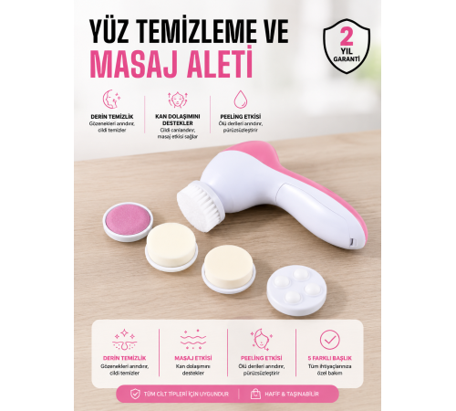 Uzun Pil Ömrü ve Etkili Sonuçlar Sunan 5 Fonksiyonlu Cilt Bakım Cihazı
