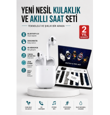 2025 Model Akıllı Saat ve 2.Nesil TWS Bluetooth Kulaklık Yüksek Ses Kaliteli