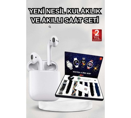 2025 Model Akıllı Saat ve 2.Nesil TWS Bluetooth Kulaklık Yüksek Ses Kaliteli