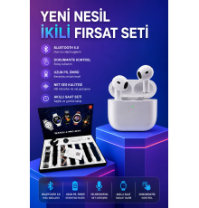3.Nesil TWS Bluetooth Kulaklık Bluetooth Bağlantılı Akıllı Saat Amoled Ekran Plastik Hasır Kordon