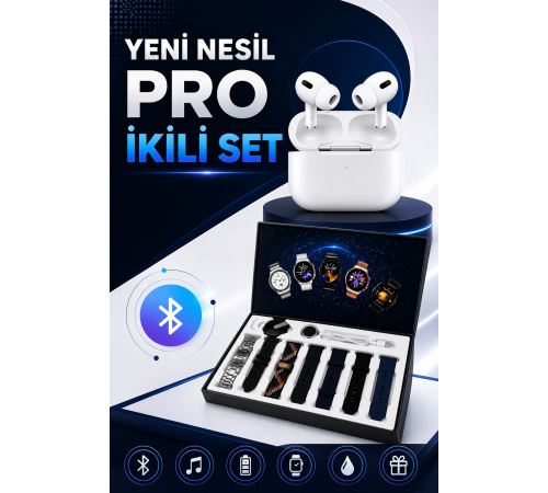 2025 Model Akıllı Saat ve Yeni Nesil Pro Bluetooth Kulaklık ANC Özelliği