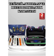 Powerbank Bluetooth Kulaklık Ve Akıllı Saat 7 Kordonlu Metal Kordon Plastik Kordon
