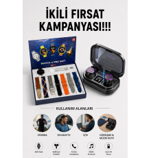 2025 Model Çok Kordonlu Akıllı Saat ve Bluetooth Kulaklık El Fenerli