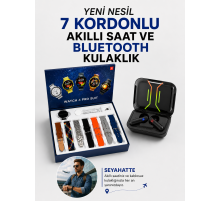 2025 Model Kablosuz Kulaklık ve Yeni Nesil Akıllı Saat Metal Kayış Plastik Kayış
