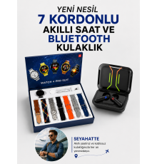 2025 Model Kablosuz Kulaklık ve Yeni Nesil Akıllı Saat Metal Kayış Plastik Kayış