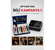 Powerbank Aynalı Bluetooth Kulaklık Ve Akıllı Saat Seti ANC Özelliği Dokunamatik