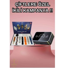 Powerbank Aynalı Bluetooth Kulaklık Ve Akıllı Saat Seti ANC Özelliği Dokunamatik