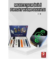 Dokunmatik Akıllı Saat Yeni Nesil Kulaklık Kampanyası Bluetooth Bağlantılı ANC Özelliği