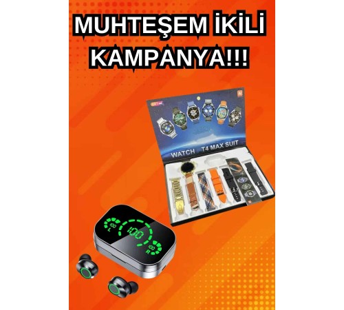 Yeni Model Akıllı Saat ve Ucuz Kaliteli Bluetooth Kulaklık Amoled Ekran Aynalı