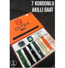 Akıllı Saat 7 Kordonlu Metal,Plastik Ve Hasır Kordon Seçeneği