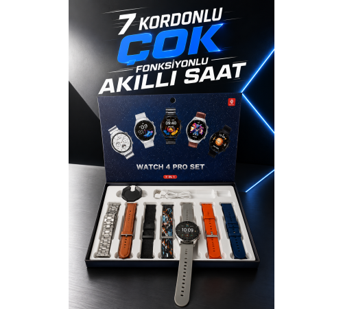Akıllı Saat 7 Kordonlu Yeni Nesil Arama Cevaplayan Çok Fonksiyonlu