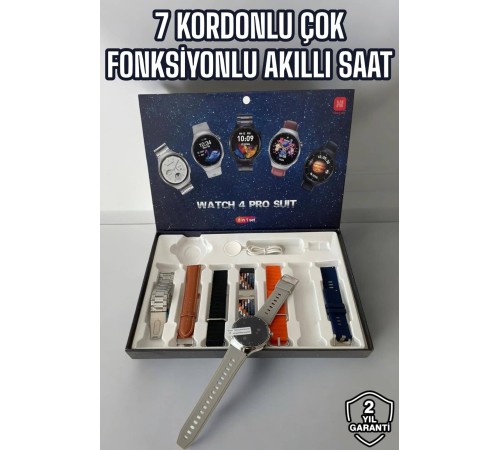 Akıllı Saat 7 Kordonlu Yeni Nesil Arama Cevaplayan Çok Fonksiyonlu