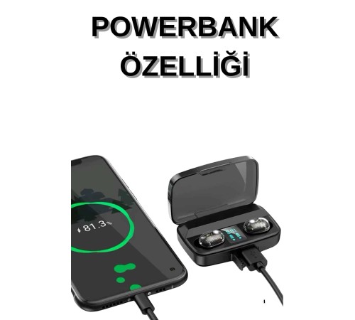Dijital Göstergeli Bluetooth Kulaklık Kablosuz TWS Stereo Bluetooth 5.0