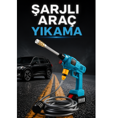Şarjlı Ve Yüksek Basınçlı Oto Yıkama Makinesi Ve Sulama Tabancası Bahçe Yıkama Makinesi