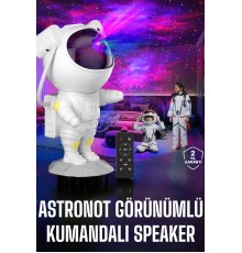Çocuklara Özel Projeksiyon Astronot Lamba Speaker Sevimli
