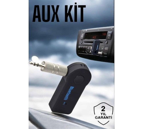Tüm Araçlara Uyumlu Aux Car Bluetooth Kablosuz Araç Bağlantı Kiti