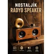 Nostaljik Görünümlü Bluetooth Bağlantılı Speaker