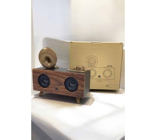 Bluetooth Hoparlör Ahşap Klasik Retro Gramofon Bluetooth Müzik Kutusu