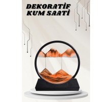 Dekoratif Kum Sulu Kum Saati Yuvarlak Şık Kum Tablosu Kum Saati Şeklinde Kum Tablo