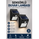 Solar Sensörlü Duvar Lambası Bahçe Lamba 20 Led Işık