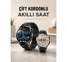 Çift Kordonlu Yüksek Çözünürlüklü Akıllı Saat Uyku İzleyici & Spor Modları