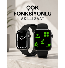 Akıllı Saat Tema Değiştirme Uyku ve Sağlık Takibi Sesli Asistan Bildirim Görme