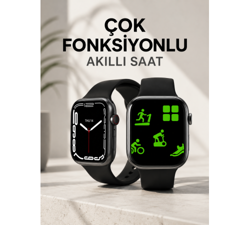 Akıllı Saat Tema Değiştirme Uyku ve Sağlık Takibi Sesli Asistan Bildirim Görme