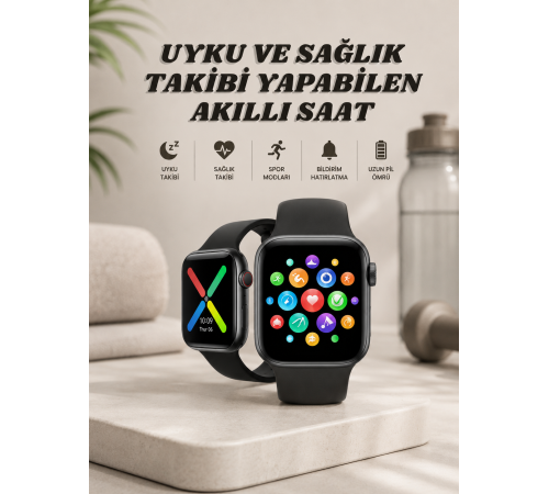 Akıllı Saat Wireless Şarj Yüksek Çözünürlüklü Müzik Dinleme Sesli Cevaplama