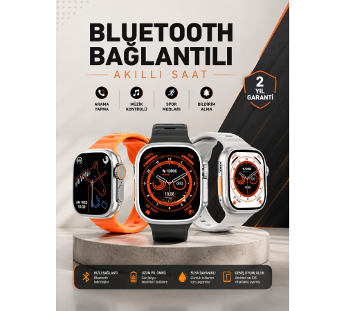 Yeni Nesil Akıllı Saat Adımsayar, GPS, Nabız Ölçer, Uyku ve Sağlık Takibi
