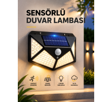 SENSÖRLÜ GÜNEŞ ENERJİLİ DUVAR LAMBASI