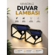 Solar Sensörlü Duvar Lambası Bahçe Lambaso Parlak Beyaz Işık Suya Dayanıklı