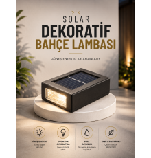 Dekoratif Duvar Lambası Solar Güneş Enerjili Bahçe Aydınlatması