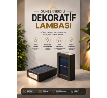 Bahçe Aydınlatması Solar Güneş Enerjili Dekoratik Led Işıklı Lamba