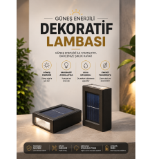 Bahçe Aydınlatması Solar Güneş Enerjili Dekoratik Led Işıklı Lamba