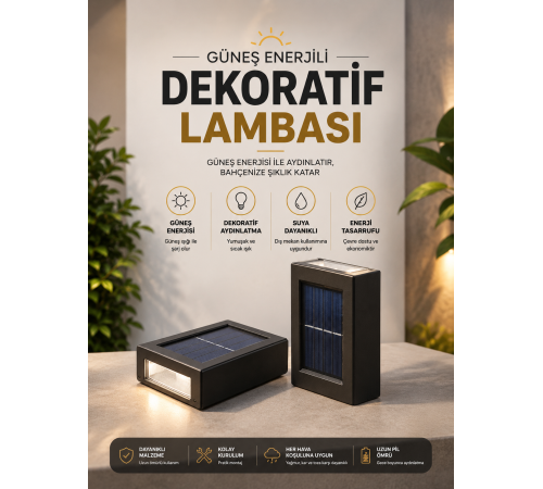 Bahçe Aydınlatması Solar Güneş Enerjili Dekoratik Led Işıklı Lamba