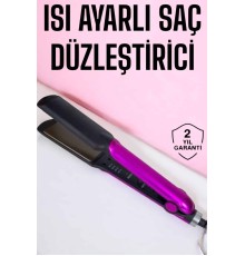 Saç Düzleştirici Isı Ayarlı Seramik Kaplama Döner Kablo Yıpranma Karşıtı
