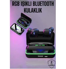 Powerbank Özellikli Kablosuz Bluetooth Kulaklık RGB Işıklı
