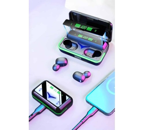 Powerbank Özellikli Kablosuz Bluetooth Kulaklık RGB Işıklı